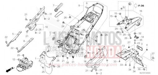 REAR FENDER NT1100DES de 2025